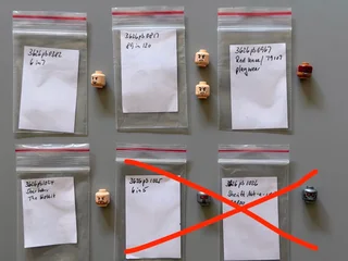LEGO minifigure head parts (non-yellow) (sold individually)