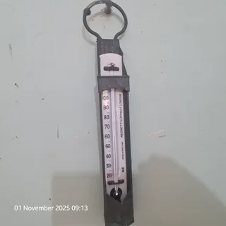 Antique Marine 1858 thermometer and Copper holder