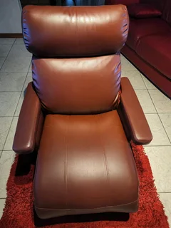 Burgundy recliner