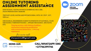 Private Online Tutoring For Math, Physics, And Engineering Disciplines Is Available!