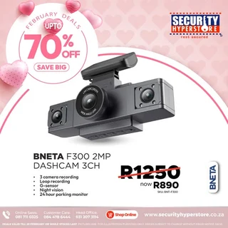 Bneta F300 2MP Dashcam 3Ch