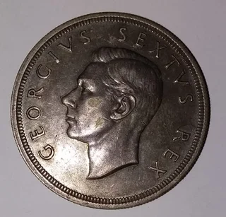 1949 South African Five Shilling Coin