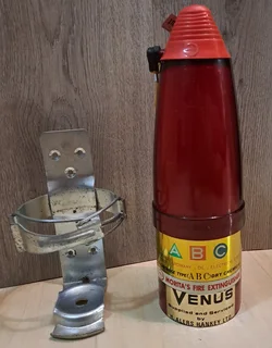 Vintage 1969 Morita Fire Extinguisher with Wall Mount - Still Original and Never Used