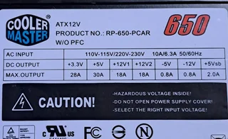 Cooler Master eXtreme Power RP-650-PCAR ATX Power Supply