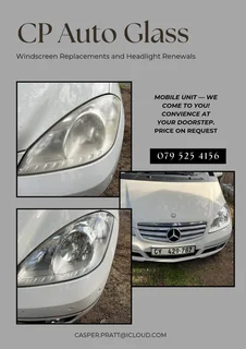  Foggy headlights? Cracked windscreen?Don’t stress — CP Auto Glass CPT comes to you!