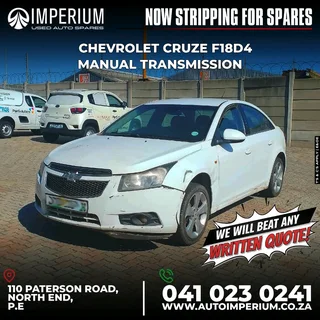 STRIPPING FOR SPARES I CHEVROLET CRUZE F18D4 MANUAL TRANSMISSION