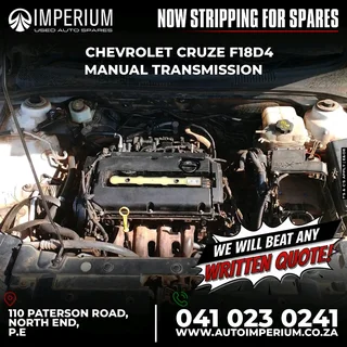 STRIPPING FOR SPARES I CHEVROLET CRUZE F18D4 MANUAL TRANSMISSION