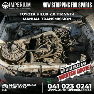STRIPPING FOR SPARES I TOYOTA HILUX 2.0 1TR VVT-I MANUAL TRANSMISSION