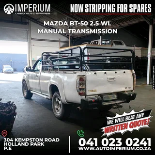 STRIPPING FOR SPARES I MAZDA BT-50 2.5 WL MANUAL TRANSMISSION