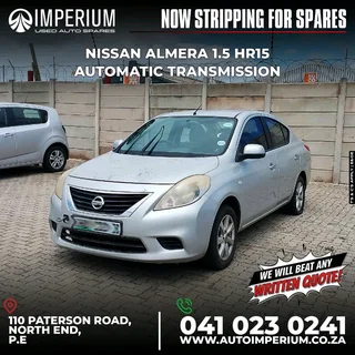 STRIPPING FOR SPARES I NISSAN ALMERA 1.5 HR15 AUTOMATIC TRANSMISSION