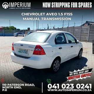 STRIPPING FOR SPARES I CHEVROLET AVEO 1.5 F15S MANUAL TRANSMISSION