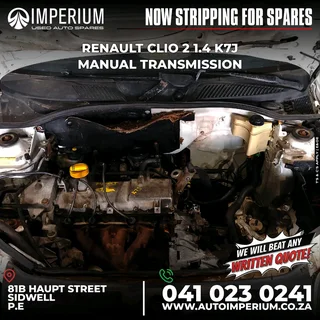 STRIPPING FOR SPARES I RENAULT CLIO 2 K7J MANUAL TRANSMISSION