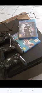 Playstation4, 3controllers and 2 games(uncharted and fifa19)