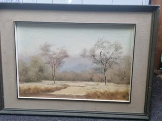 Framed oil painting by thomas hacking