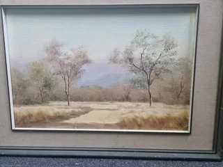 Framed oil painting by thomas hacking