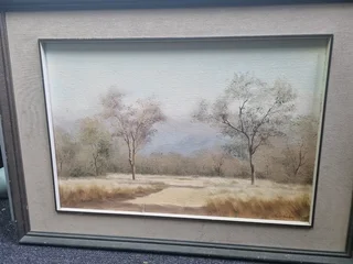 Framed oil painting by thomas hacking