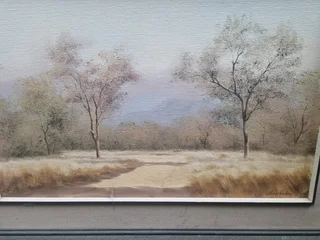 Framed oil painting by thomas hacking