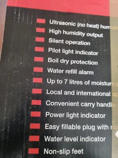 Salton humidifier 7 litre