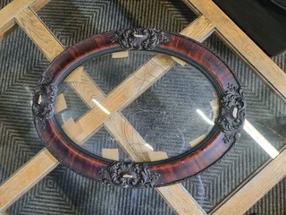 Vintage oval frame with glass Size 63x48cm