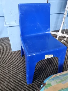 Plastic kids chair and stool