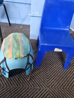 Plastic kids chair and stool