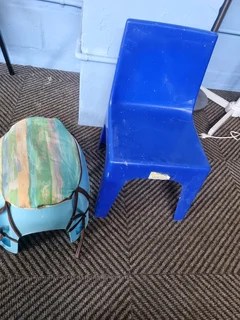 Plastic kids chair and stool