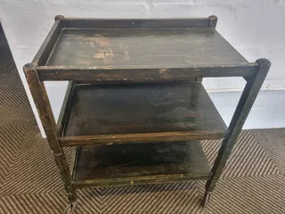 Old tea trolley with wheels size 68x43x77cm