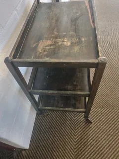 Old tea trolley with wheels size 68x43x77cm