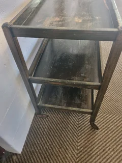 Old tea trolley with wheels size 68x43x77cm