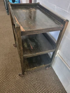 Old tea trolley with wheels size 68x43x77cm