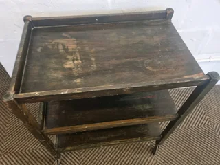 Old tea trolley with wheels size 68x43x77cm