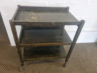 Old tea trolley with wheels size 68x43x77cm
