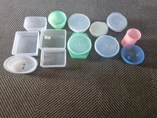 Plastic old mix containers