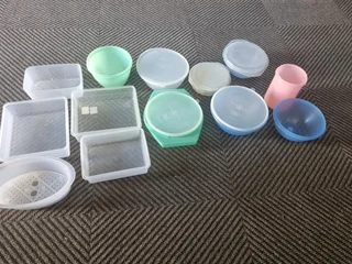 Plastic old mix containers