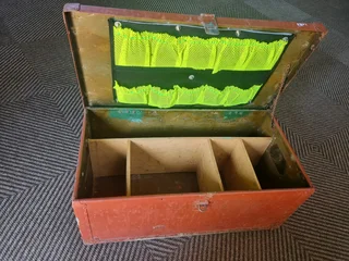 Metal wooden trunk size 73x39x31cm