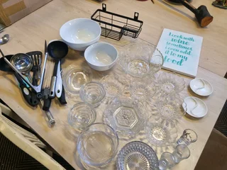 Kitchen spoon and bowls