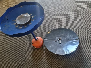 Skottle braai with small gas bottle