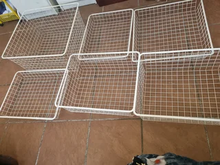Metal storage baskets