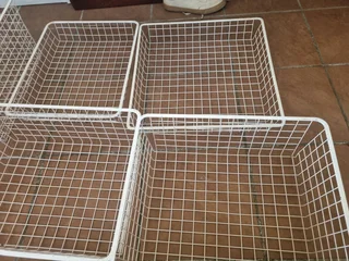 Metal storage baskets