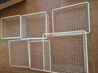Metal storage baskets