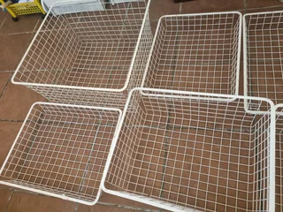 Metal storage baskets