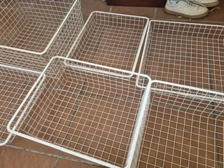 Metal storage baskets