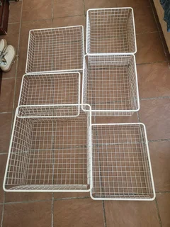Metal storage baskets