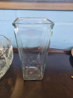 Glass vase and candy bowl