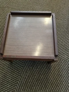 Wooden foot stool size 43x43x26cm