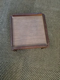 Wooden foot stool size 43x43x26cm