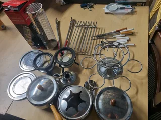 Camping steel barbecue stuff