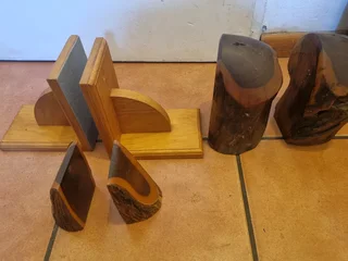Wooden book ends