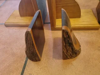 Wooden book ends