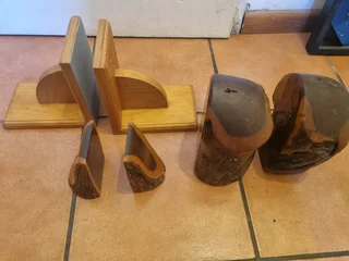 Wooden book ends